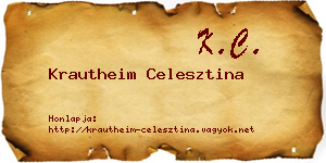 Krautheim Celesztina névjegykártya